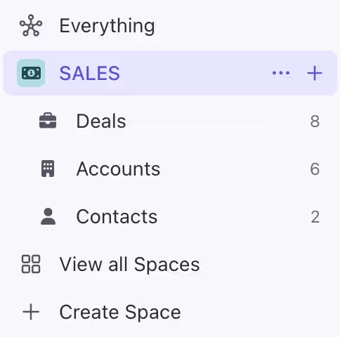 ClickUp Sidebar